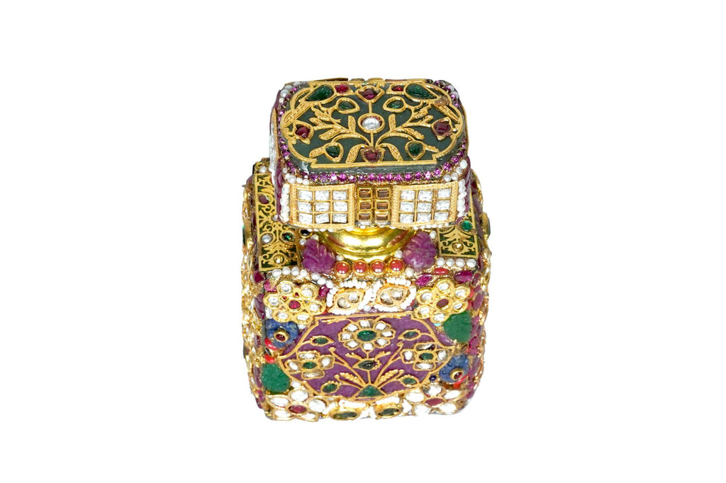 Exquisite Gemstone & Gold Itar Bottle