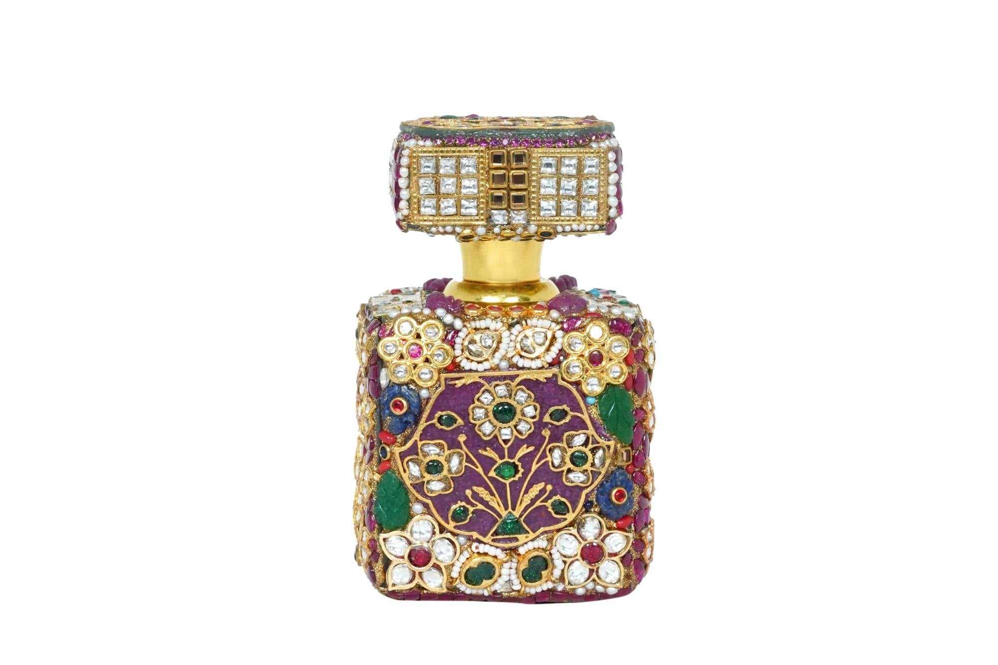 Exquisite Gemstone & Gold Itar Bottle