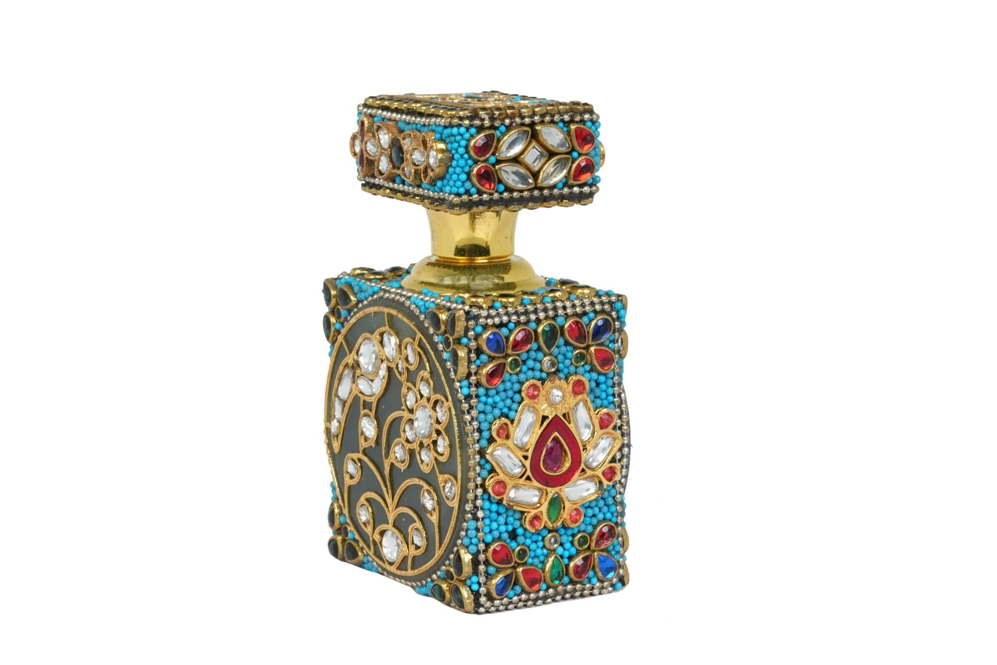 Exquisite Handcrafted Gemstone Itar Bottle