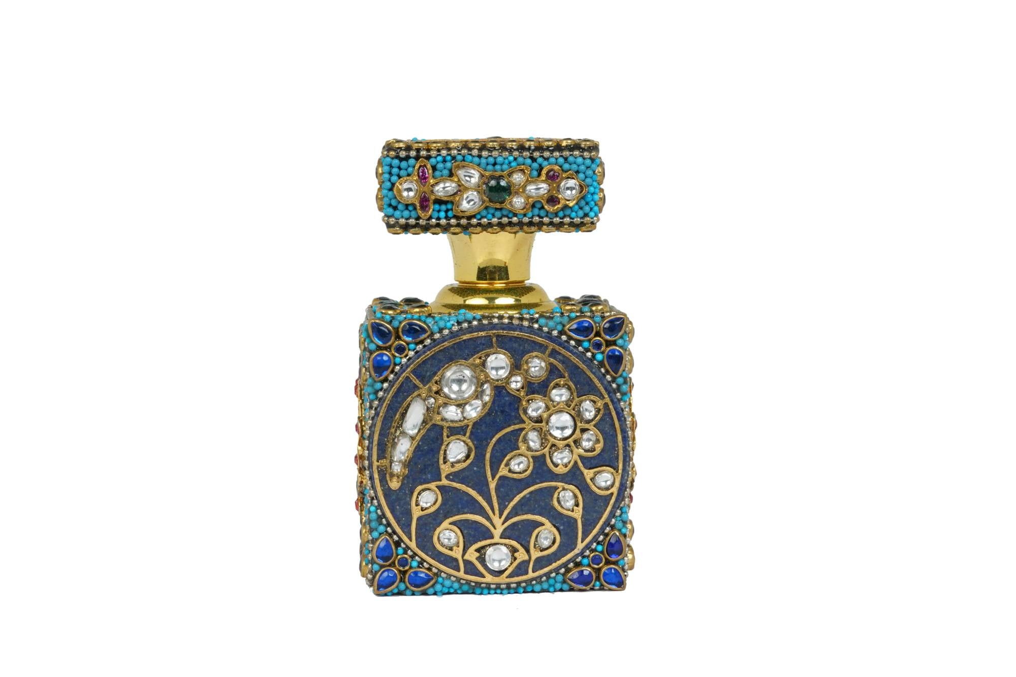 Exquisite Handcrafted Gemstone Itar Bottle