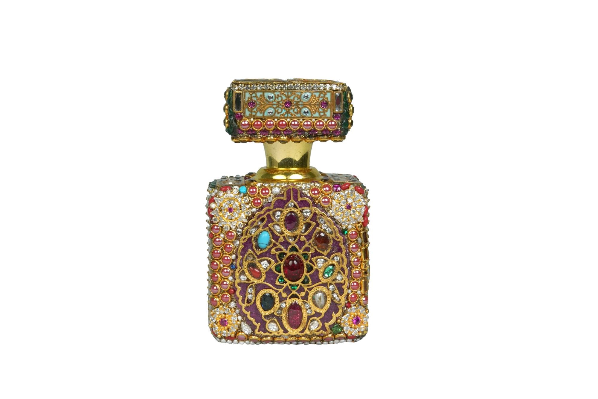 Ornate Jeweled Ittar Perfume Bottle
