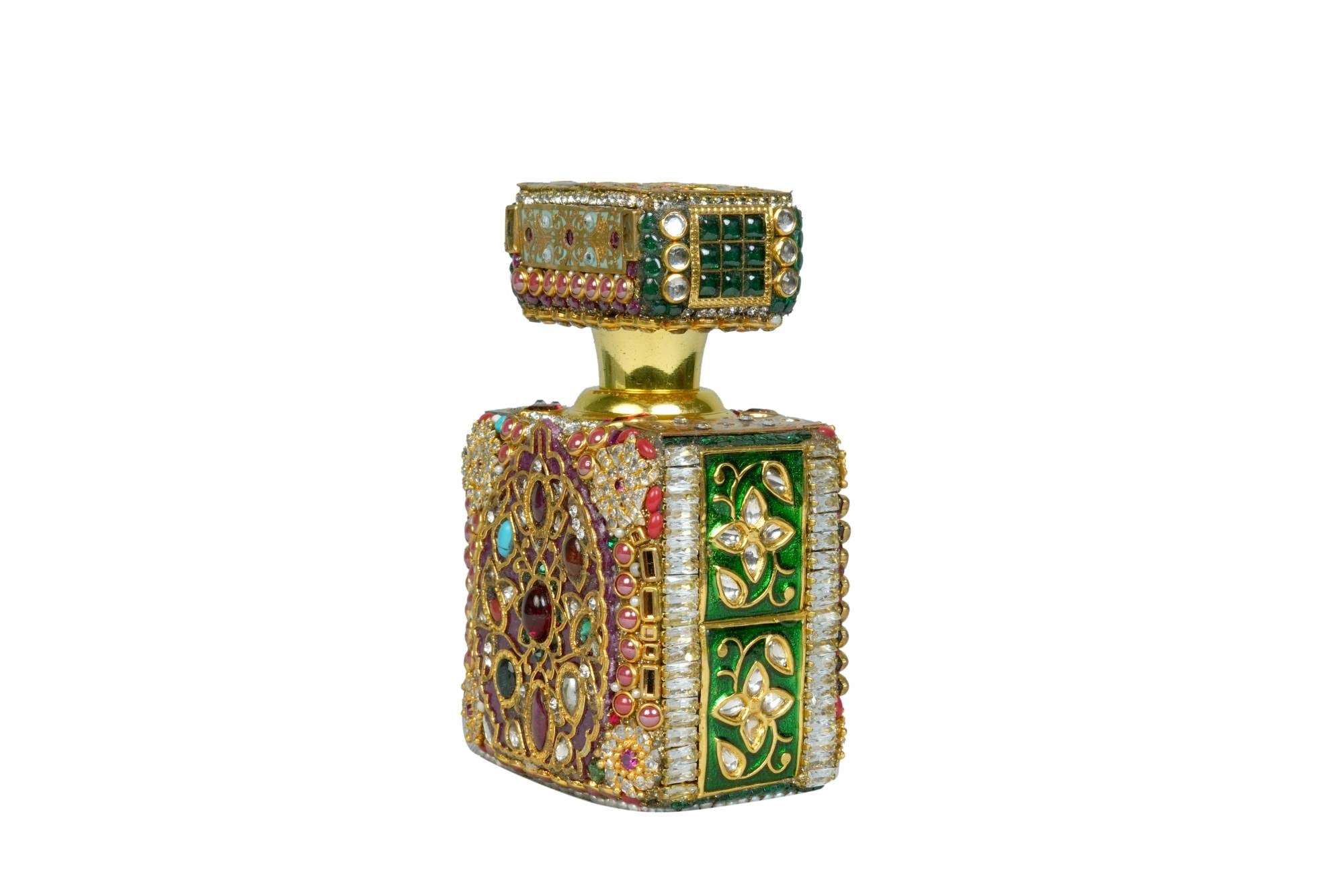 Ornate Jeweled Ittar Perfume Bottle