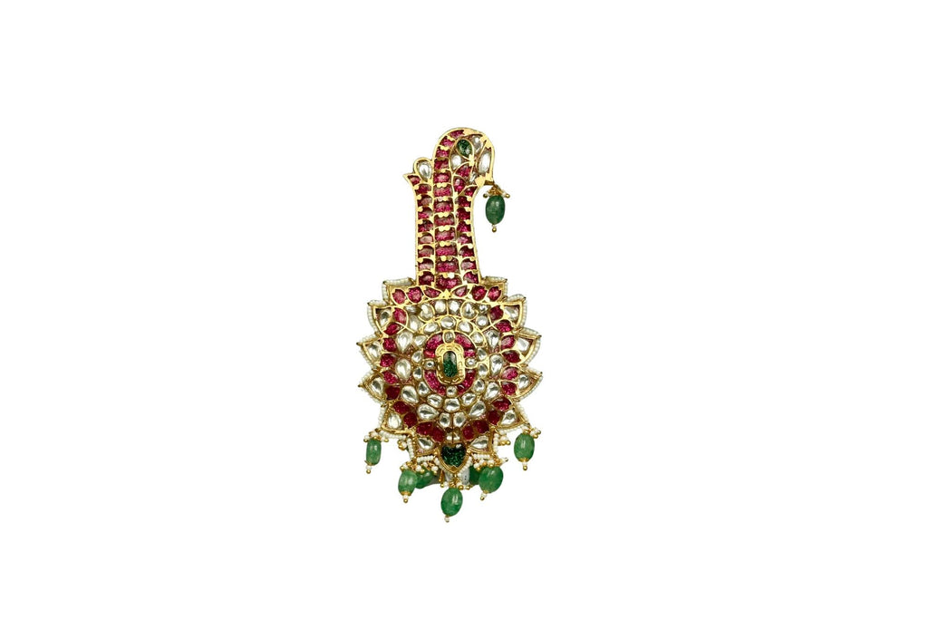 Traditional Ruby and Emerald Kalgi
