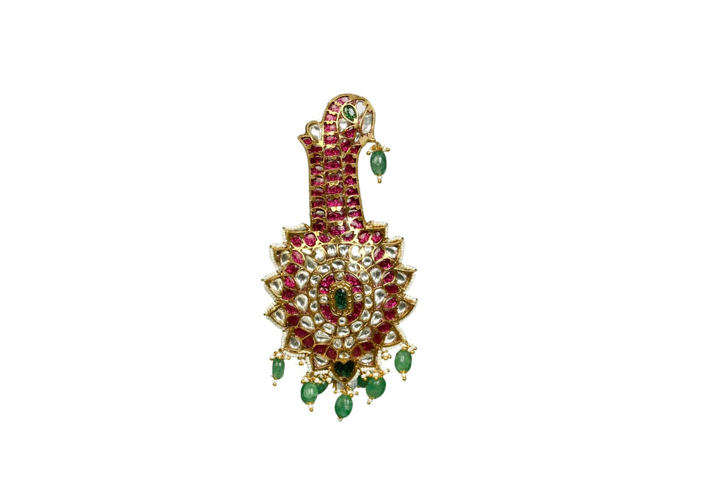 Traditional Ruby and Emerald Kalgi