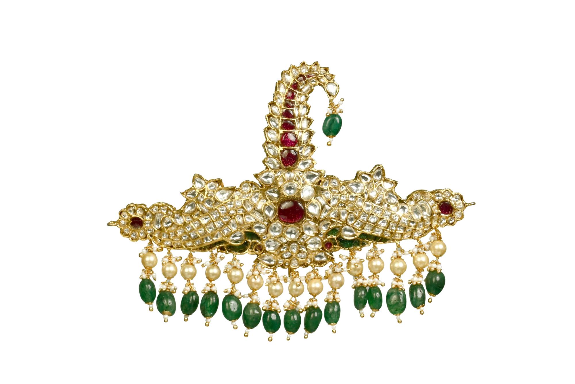 Regal Polki, Ruby & Emerald Kalgi