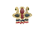 Traditional Gold Kalgi with Gemstone Embellishments