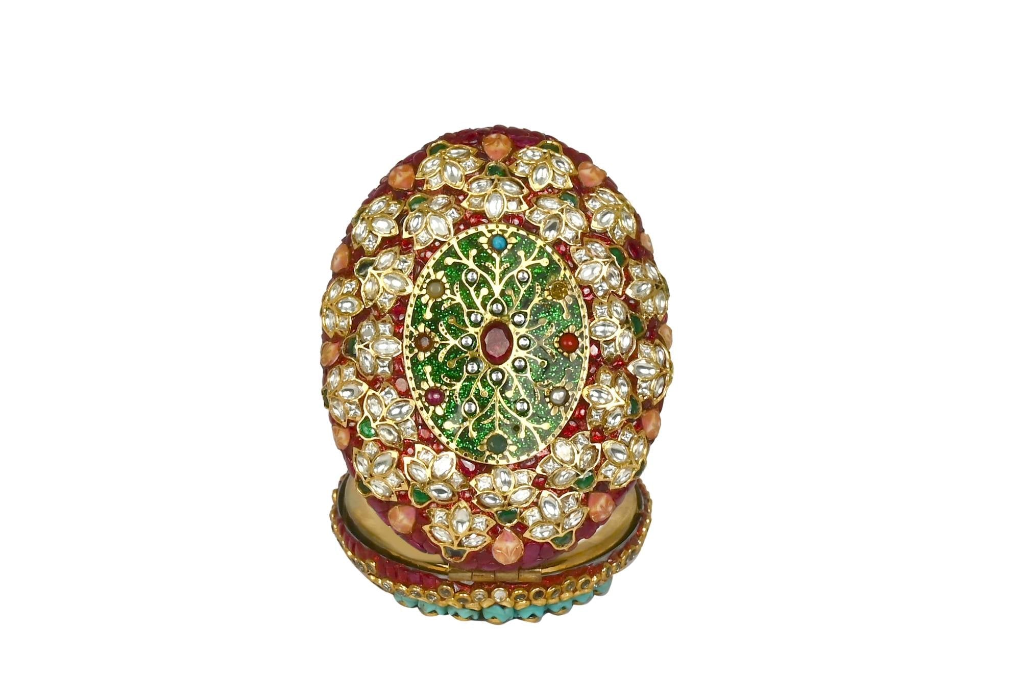 Ornate Gemstone Compact Mirror