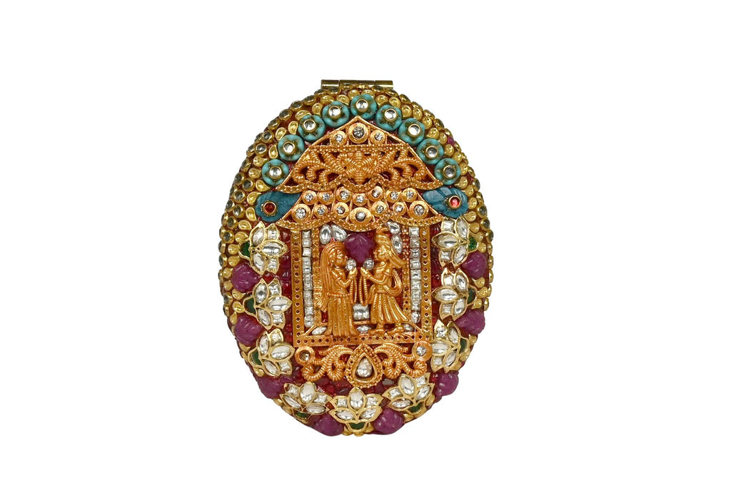 Ornate Gemstone Compact Mirror