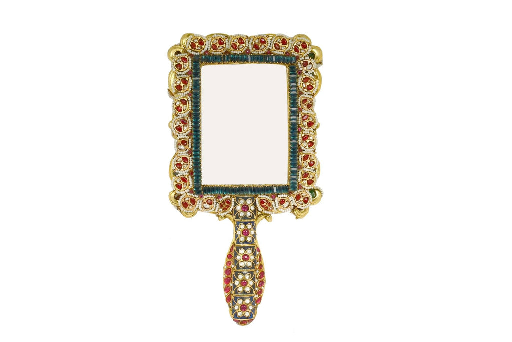 Ornate Jeweled Handheld Vanity Mirror