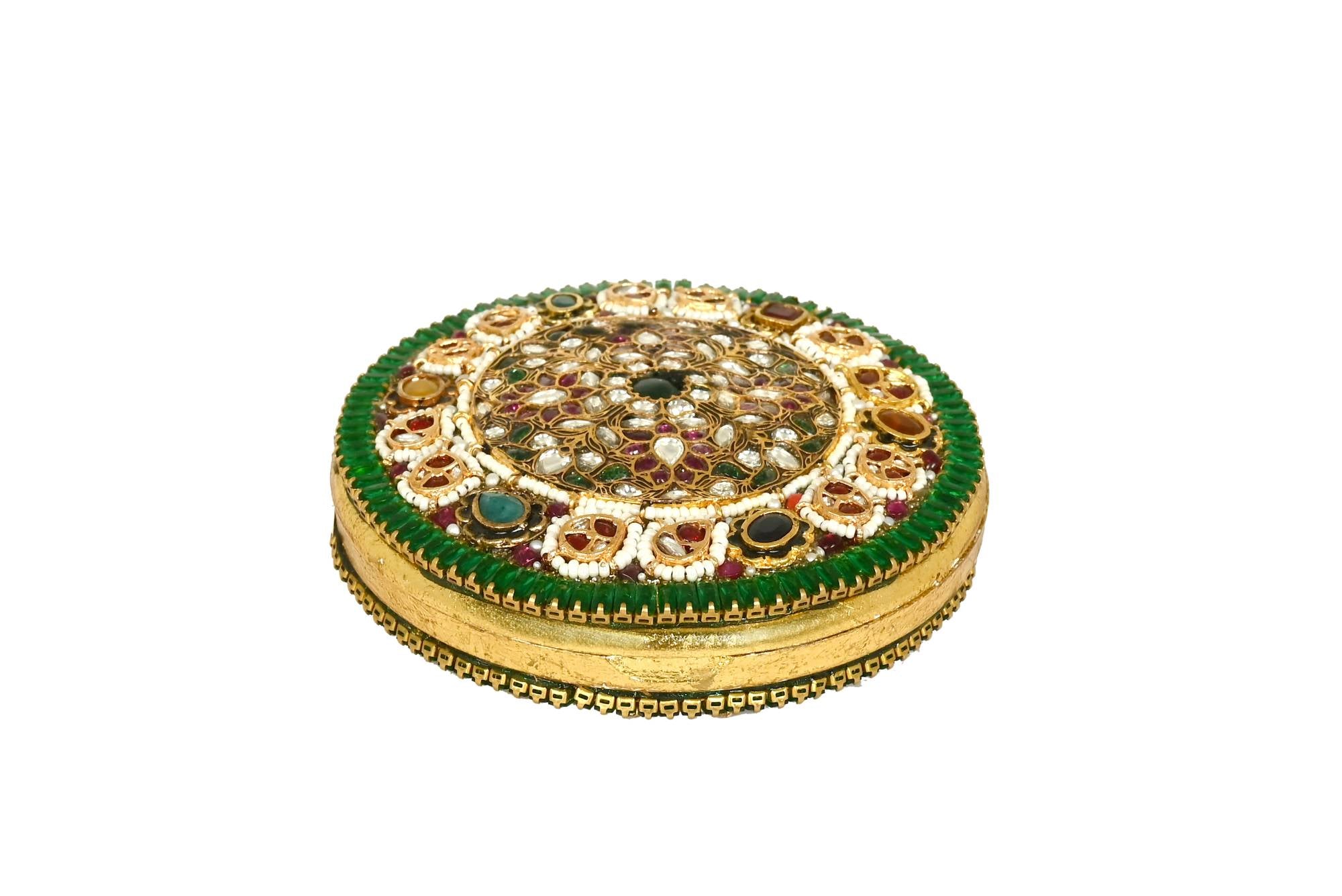 Ornate Gold Compact Mirror