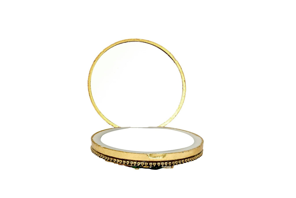 Ornate Gold Compact Mirror