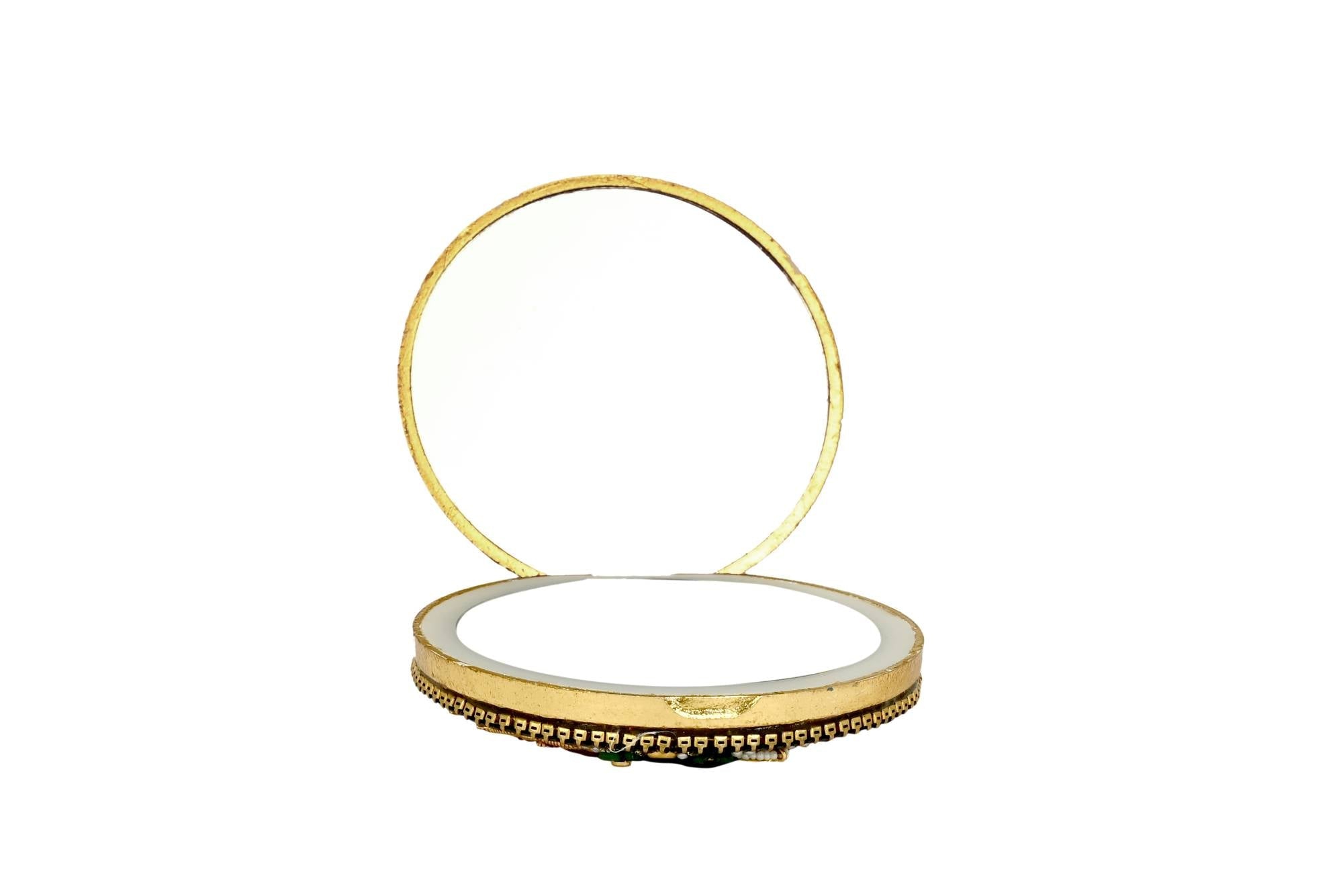Ornate Gold Compact Mirror