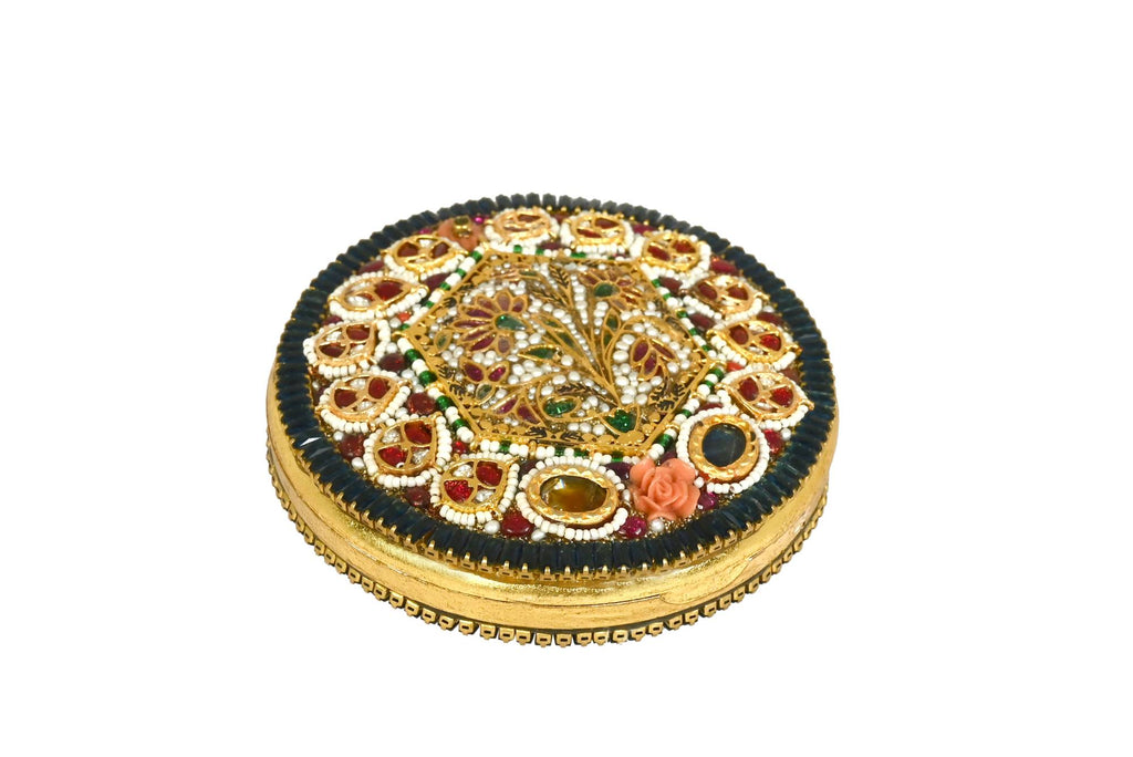 Ornate Gold Compact Mirror