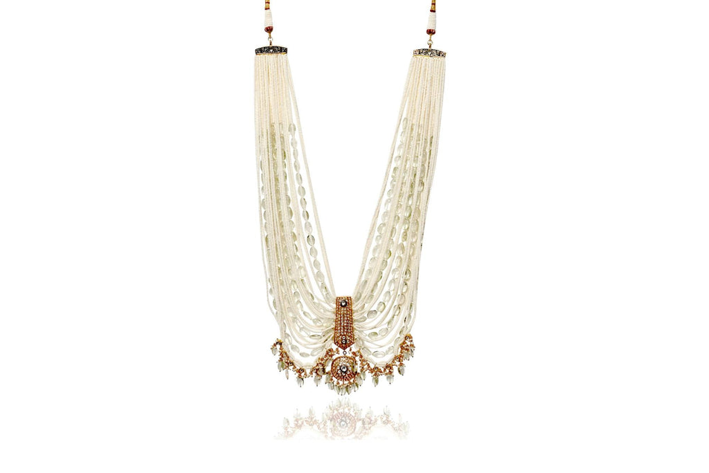 Multi-Strand Pearl and Kundan Necklace