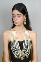 Multi-Strand Pearl and Kundan Necklace