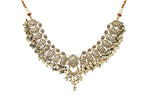 Gold Toned Kundan and Pearl Choker Necklace