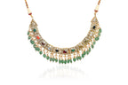 Traditional Gold Plated Gemstone & Pearl Necklace