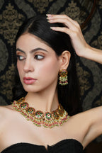 Emerald & Ruby Kundan Style Choker Necklace