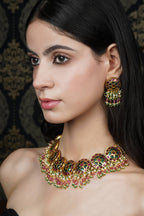 Emerald & Ruby Kundan Style Choker Necklace