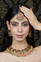 Emerald & Ruby Kundan Style Choker Necklace