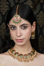 Emerald & Ruby Kundan Style Choker Necklace