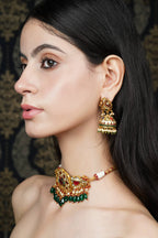 Multi-stone Gold Choker Necklace