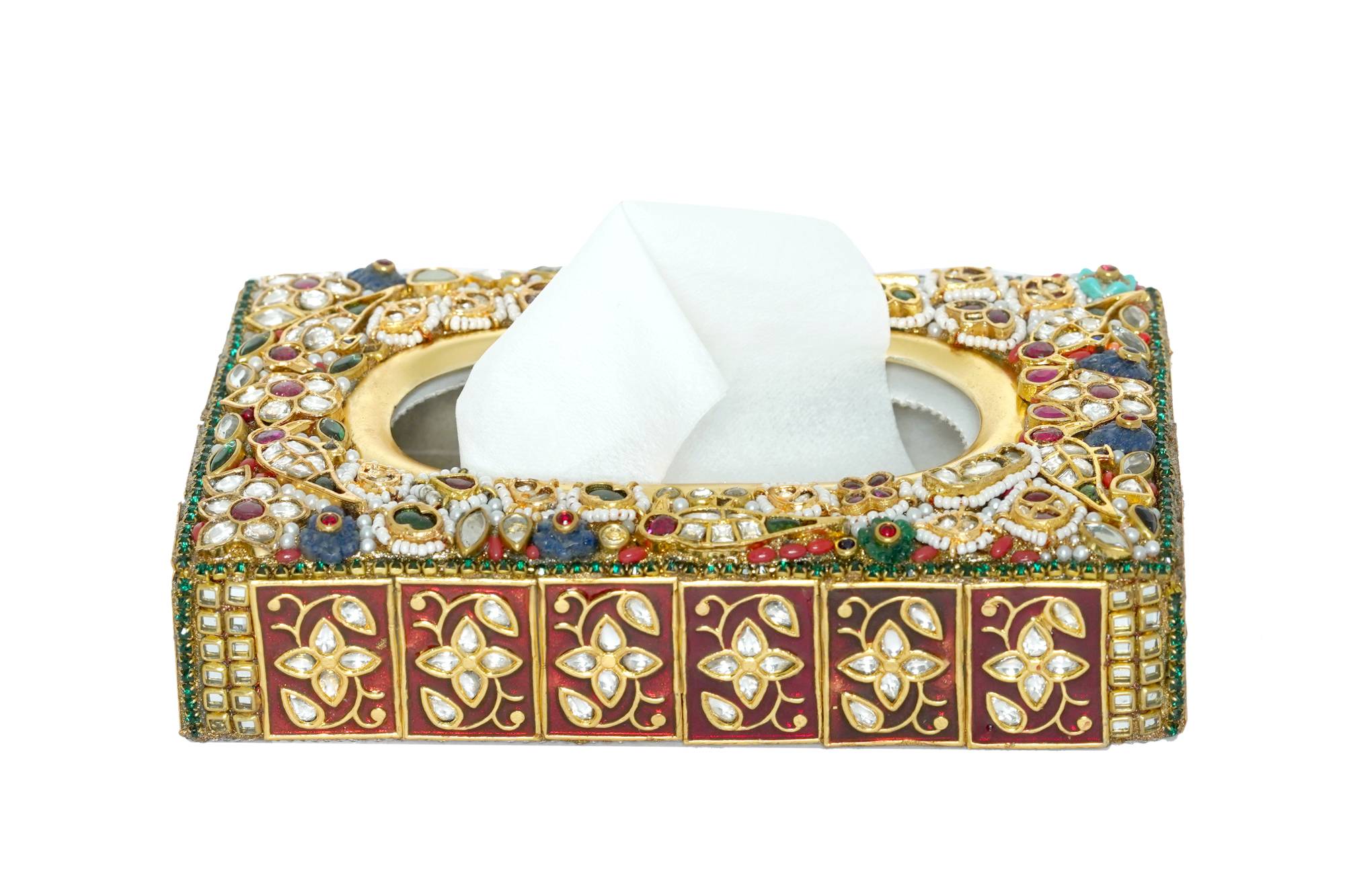Ornate Jeweled Tissue Box Cover