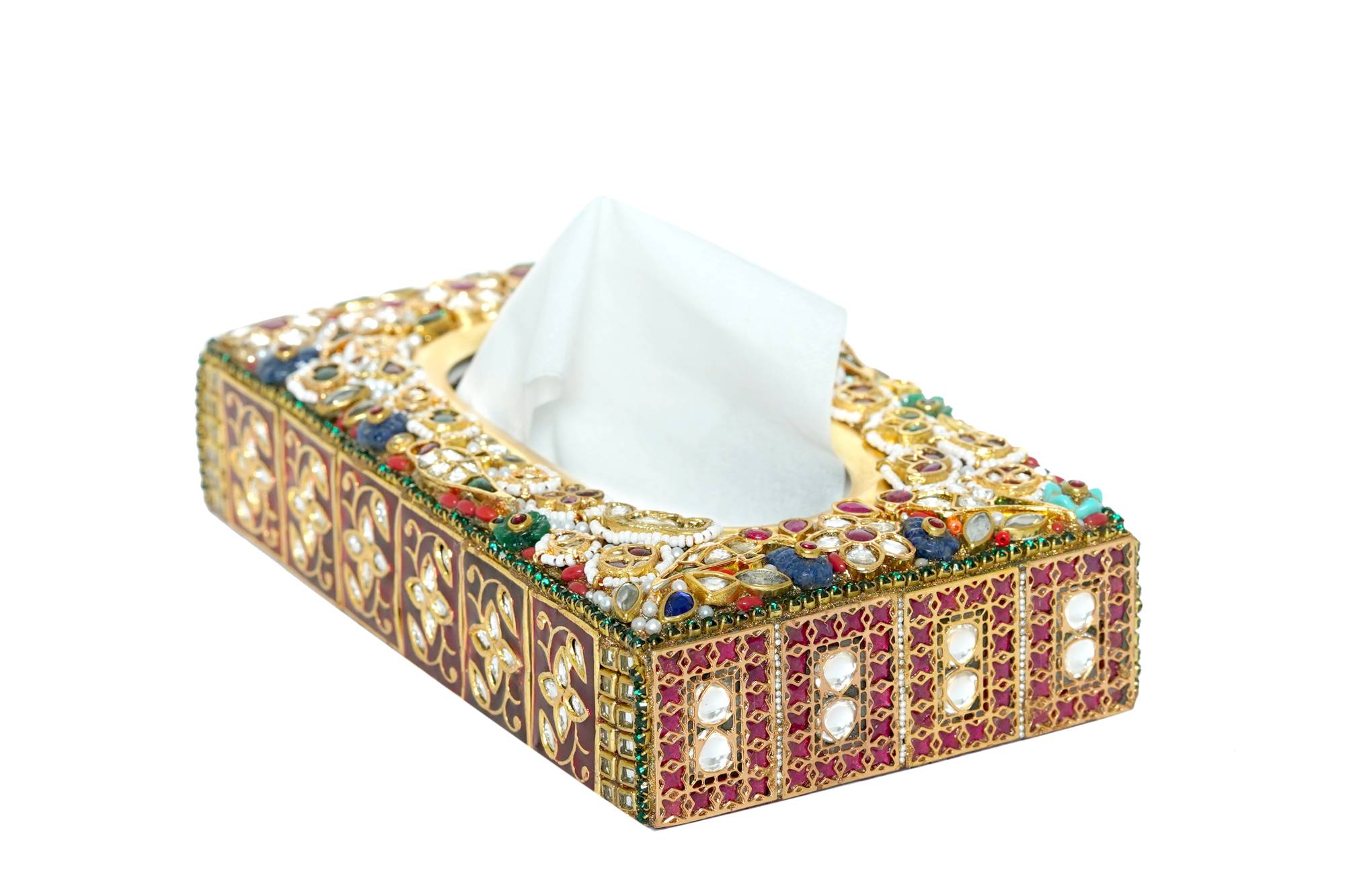 Ornate Jeweled Tissue Box Cover