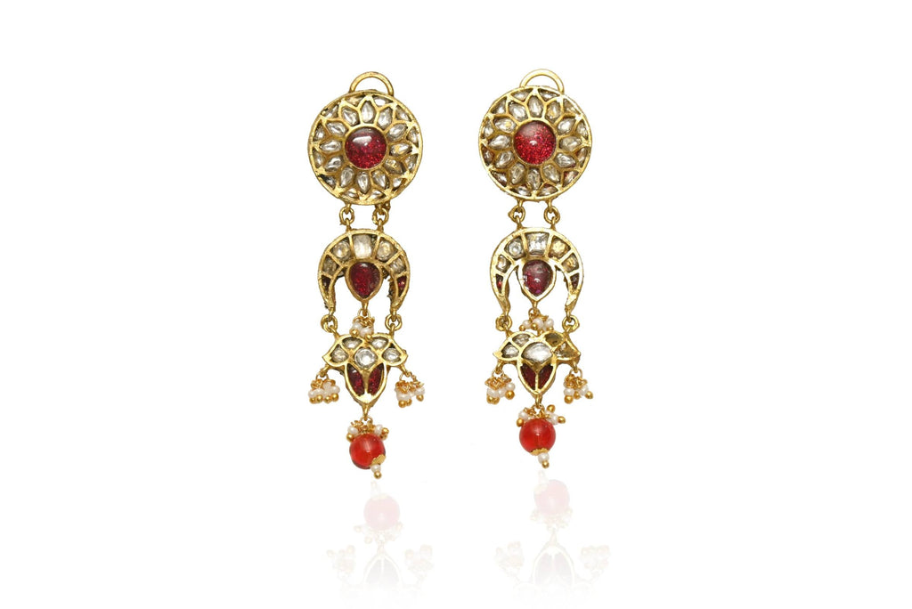 Traditional Red Gold Jewellery Set By Fluorite