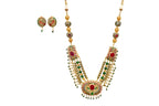 Traditional Gold Plated Necklace Set By Fluorite