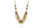 Traditional Gold Plated Necklace Set By Fluorite