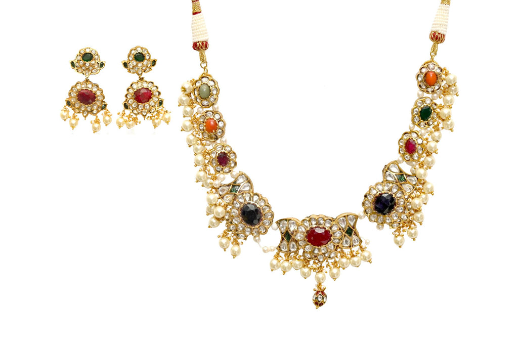 Multi-Stone Pearl Jewellery Set By Fluorite