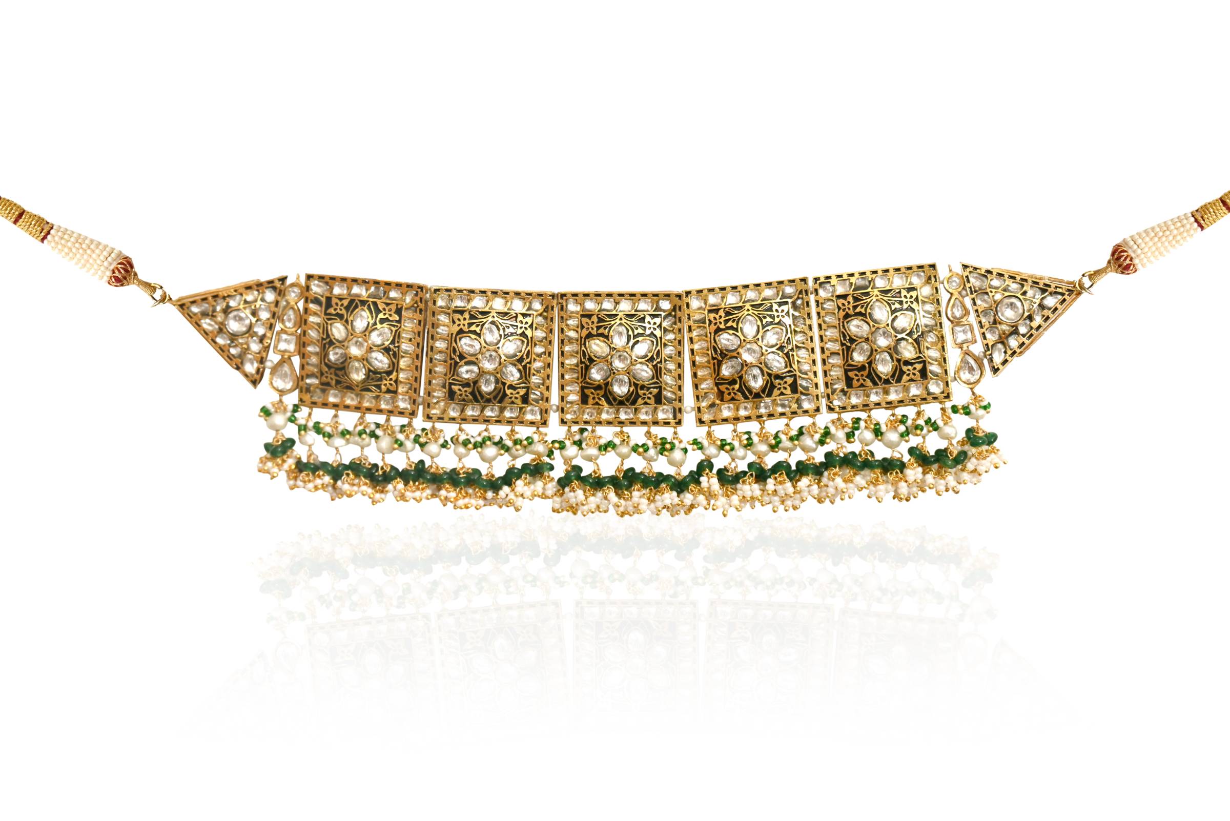 Kundan Choker Earring Set By Fluorite