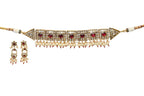 Ruby Pearl Choker Set By Fluorite