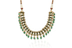 Emerald Kundan Jewellery Set By Fluorite
