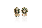 Green Stone Pearl Jewellery Set By Fluorite