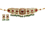 Gold Plated Choker Set By Fluorite