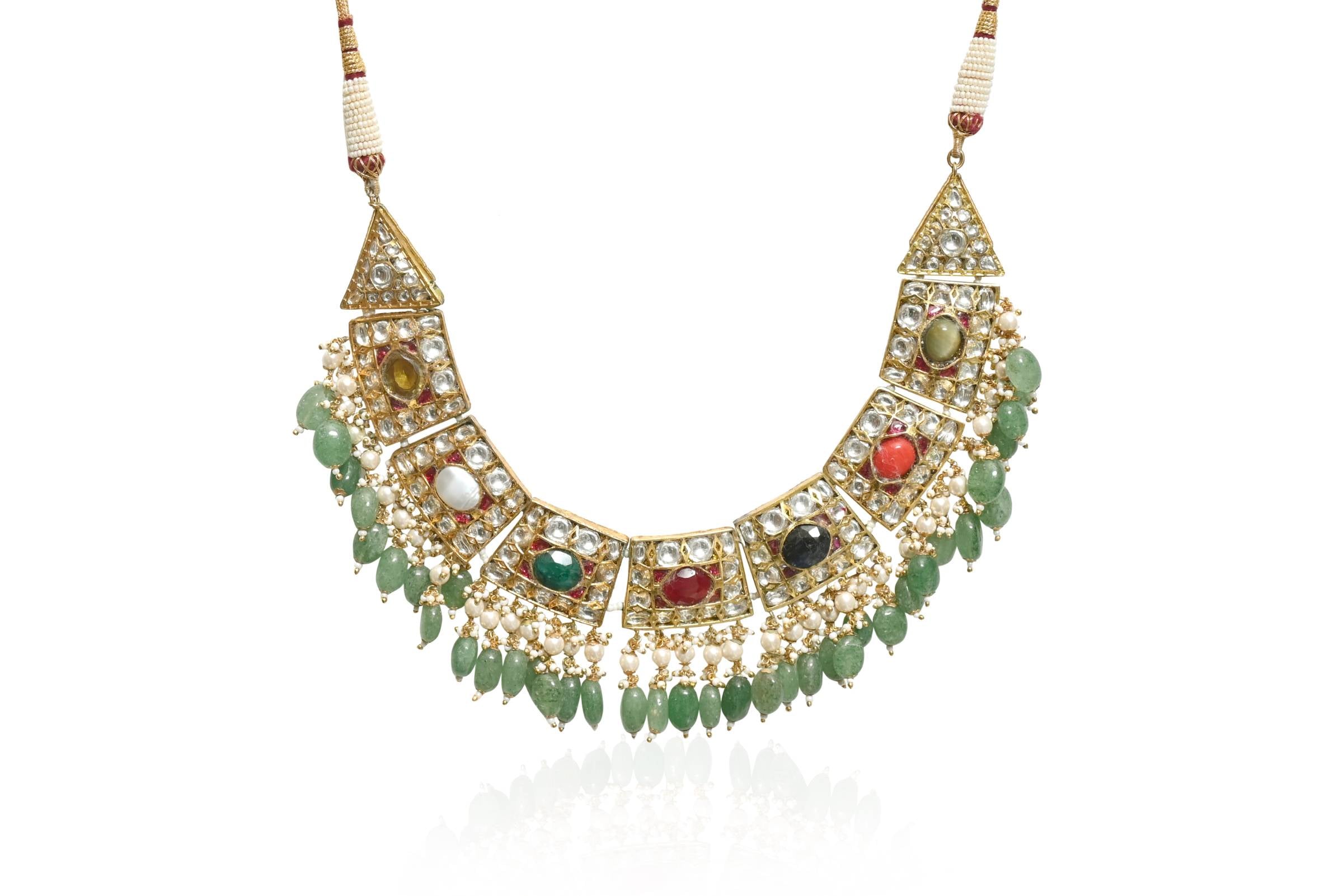 Kundan Stone Jewellery Set By Fluorite