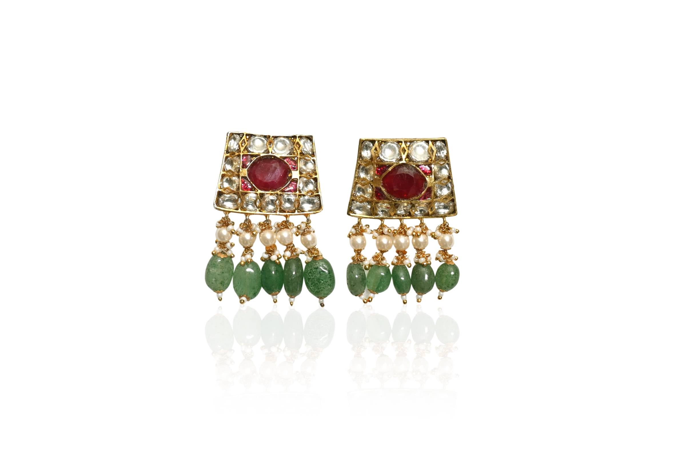 Kundan Stone Jewellery Set By Fluorite