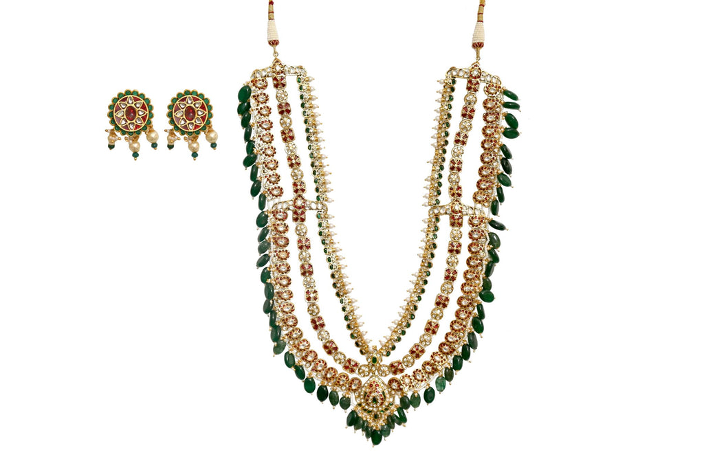 Emerald Pearl Bridal Set By Fluorite