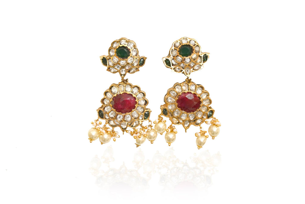 Traditional Kundan Pearl Set By Fluorite