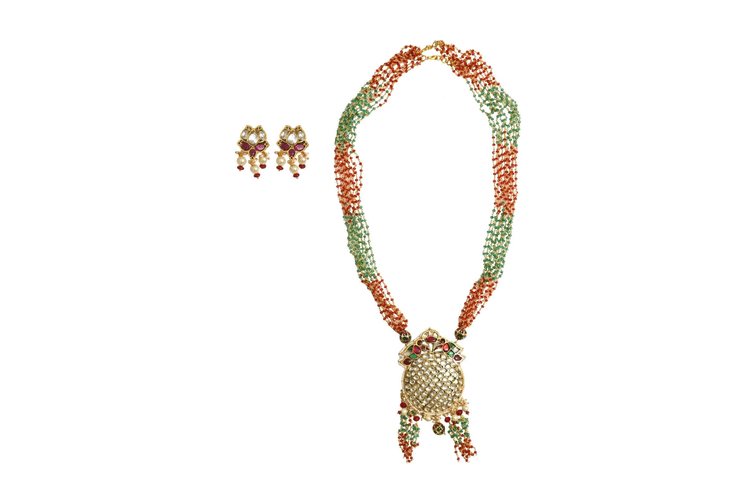 Traditional Beaded Jewellery Set By Fluorite