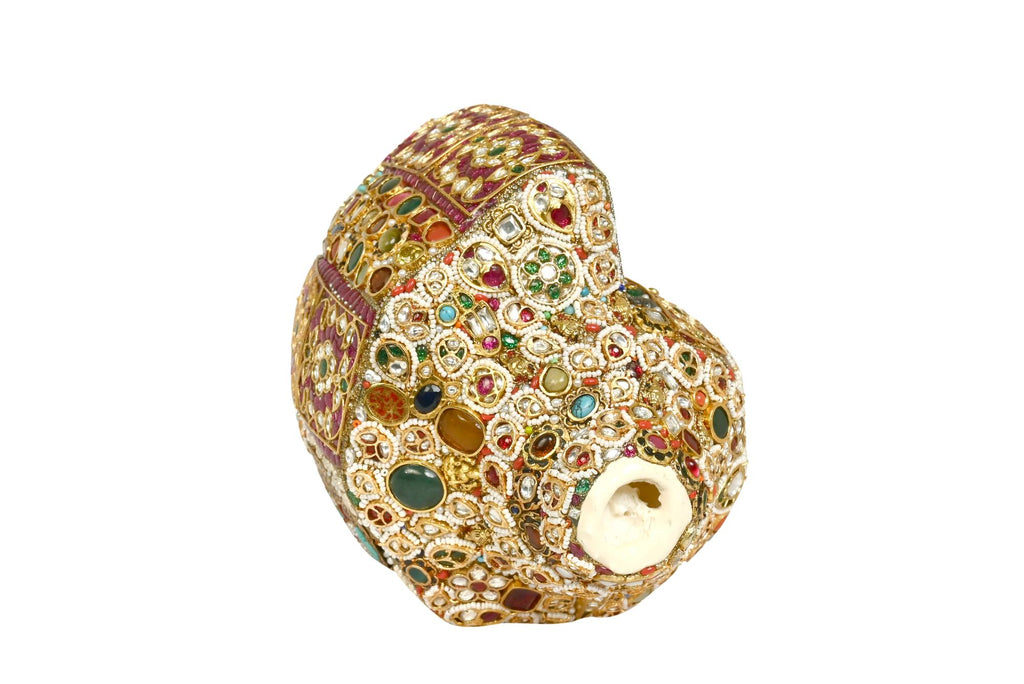 Ornate Gemstone & Gold Embellished Conch