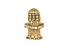 Ornate Gold & Kundan Shiva Lingam Idol