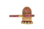 Ornate Gold & Ruby Shiva Lingam Idol