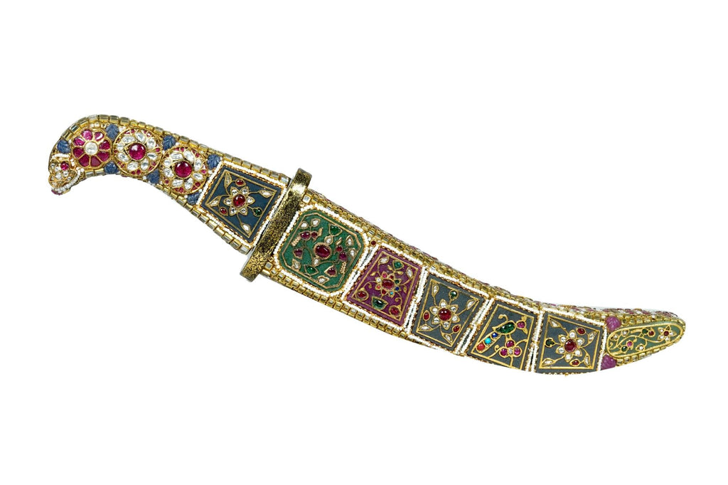 Ornate Gemstone Khanjar Dagger