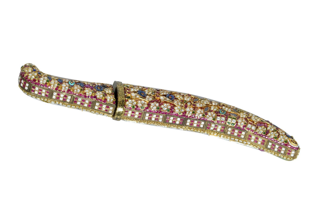 Ornate Gemstone Khanjar Dagger