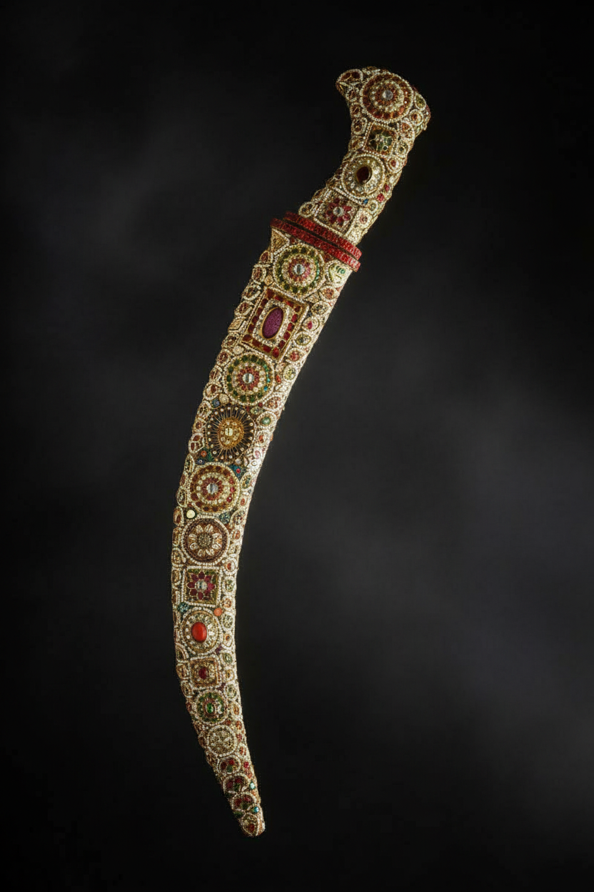 Ornate Jeweled Ceremonial Dagger