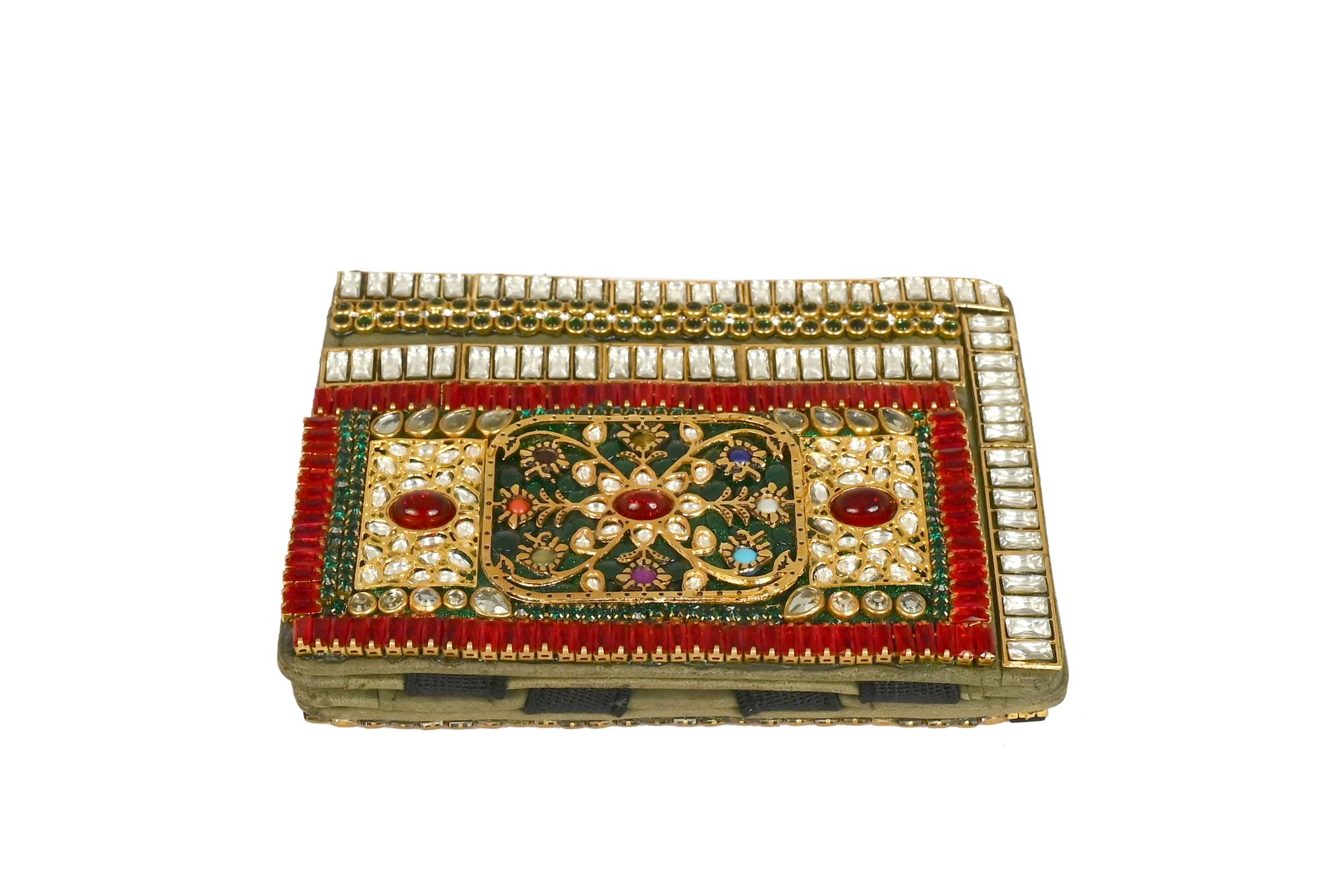 Embellished Gemstone & Beaded Wallet